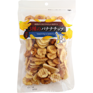 食品_3種のバナナチップ